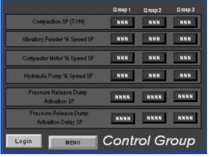 Control Group Screen